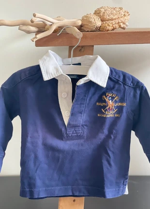 Polo Ralph Lauren longsleeve poloshirt (9M), merk: Ralph Lauren, staat: Heel goed, maat: 9-12 maanden / 74 cm, € 12,50, € 13,83 inclusief Kopersbescherming