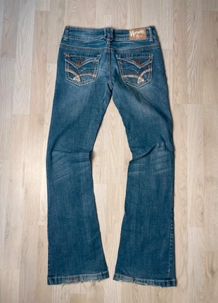 Vintage Y2K Flared Jeans Miss Me | Rock Revival True Religion Style Bootcut Flared Damen low waist, marque: Vintage Dressing, état: Très bon état, taille: XS / 34 / 6, 34,99 €, 37,44 € Protection acheteurs incluse