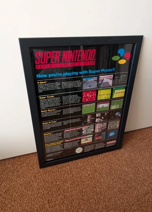 Original framed SNES poster GP-SNSP-fah, merk: Nintendo, staat: Nieuw zonder prijskaartje, € 22,50, € 24,33 inclusief Kopersbescherming