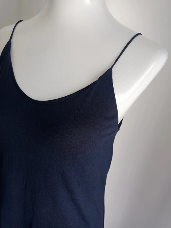 Robe bleue marine fine avec fines bretelles T.S basic H&M - photo numéro 2