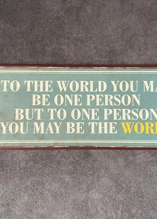 Quadro Metálico com frase motivacional, marca: La Finesse, estado: Muito bom, €6.00, €7.00 inclui Proteção do Comprador