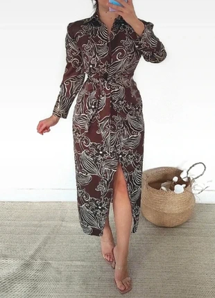 Robe chemise Zara 36 marron style satin, brand: Zara, condition: Very good, size: S / 36 / 8, €35.99, €38.49 includes Buyer Protection Pro