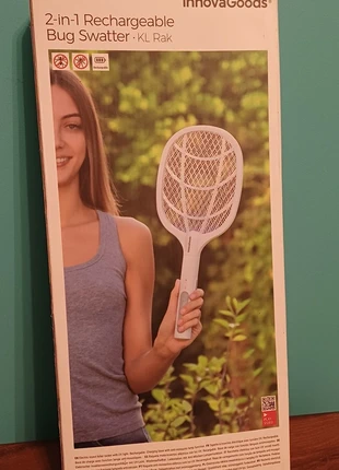 Raquette Anti-insectes Rechargeable 2 en 1 avec Lumière UV KL Rak InnovaGoods, produit neuf, estado: Nuevo sin etiquetas, 5,00 €, 5,95 € Protección al comprador incluida