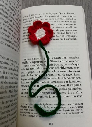 Marque-page fait main au crochet - Fleur, brand: Fait Main, condition: New with tags, €3.20, €4.06 includes Buyer Protection