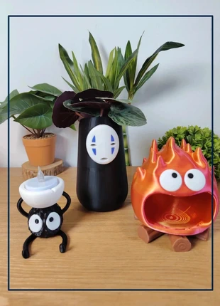 🔥 Lot studio Ghibli| boîte calcifer | bougeoir Susuwatari|vase no face Miyazaki 🔥, brand: Studio Ghibli, condition: Very good, €28.00, €30.10 includes Buyer Protection