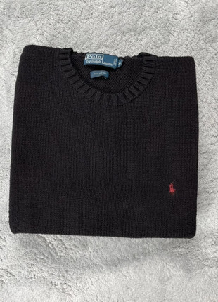 Pull col rond Noir épais Ralph Lauren coton maille logo brodé classique - Taille L, marque: Ralph Lauren, état: Très bon état, taille: XL, 45,00 €, 47,95 € Protection acheteurs (Pro) incluse