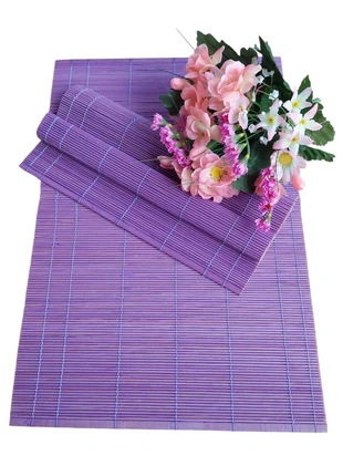 2 Sets de table, vintage 90, en bambou violet !, merk: Vintage, staat: Heel goed, € 6,00, € 7,00 inclusief Kopersbescherming