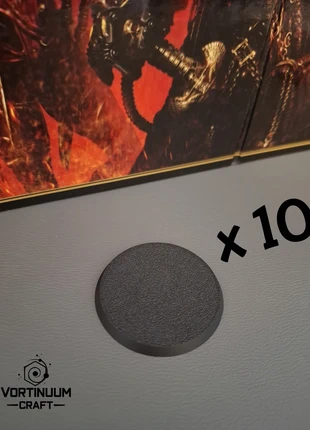 Socles ronds 50mm, LOT DE 10, en PLA noir. Pour divers jeux, Warhammer 40000, AOS., brand: Vortinuum Craft, condition: New without tags, €6.00, €7.00 includes Buyer Protection Pro
