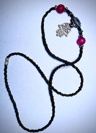 Collier Protection Main de Fatma - Perles & Pierre Rose, zustand: Neu, 2,00 €, 2,80 € inklusive Vinted-Käuferschutz