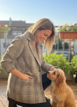 Casaco Blazer Zara S padrão, marca: Zara, estado: Muito bom, tamanho: S / 36 / 8, €34.85, €37.29 inclui Proteção do Comprador