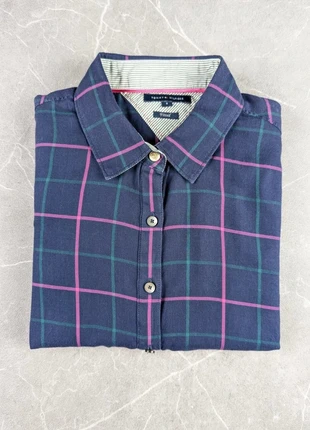 Tommy Hilfiger-Chemise manches longues carreaux violet-Coupe ajustée-Taille S homme-logo brodé-HC008, marke: Tommy Hilfiger, zustand: Sehr gut, größe: S, 10,00 €, 11,20 € beinhaltet Vinted-Käuferschutz Pro