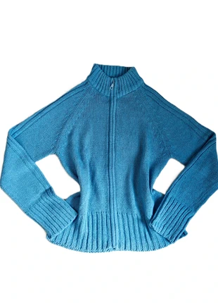 Pull Cardigan Zippé Bleu Ciel Col Montant Tavia Lucci Maille Côtelée Vintage, marque: Tavia Lucci, état: Très bon état, taille: L / 40 / 12, 16,50 €, 18,03 € Protection acheteurs (Pro) incluse