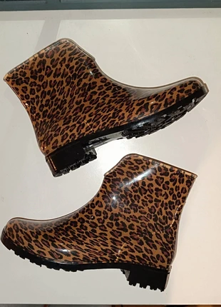 Boots léopards - Boots de pluie - bottes de pluie, condition: Very good, size: 37, €14.99, €16.44 includes Buyer Protection