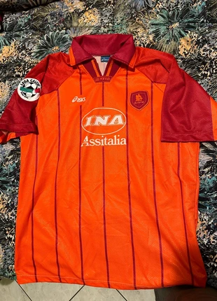 Maglia della Roma 1996-97 match vintage calcio, brand: Asics, condizioni: Ottime, taglia: XL, €500.00, €510.00 include la Protezione acquisti