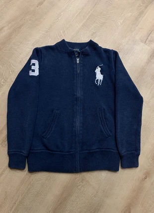 Polo Ralph Lauren Big Pony #3 Full Zip Sweater Jacket Youth Boys Large L (14-16) Navy White, brand: Polo Ralph Lauren, condition: Good, size: L, $30.00, $32.20 includes Buyer Protection