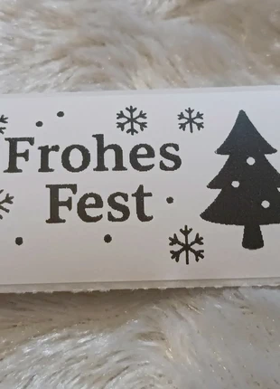 Set mit 150 Aufklebern “Frohes Fest” 60×30 mm, marque: sansnom., état: Neuf sans étiquette, 6,00 €, 7,00 € Protection acheteurs (Pro) incluse