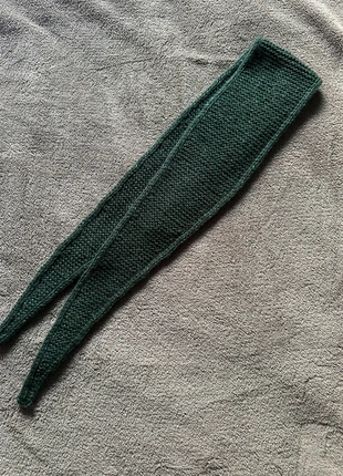 Écharpe tricotée à la main – Vert sapin avec fil brillant, marca: Fait Main, estado: Nuevo sin etiquetas, 8,00 €, 9,10 € Protección al comprador incluida