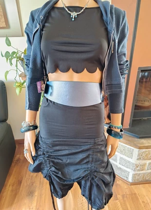 Ceinture bandeau extensible bleu métallisé neuve, marque: Herlaine, état: Neuf avec étiquette, taille: 75 cm, 6,00 €, 7,00 € Protection acheteurs incluse