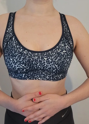 Brassière de sport léopard bleu marine & blanc - Princesse Tam Tam, marque: Princesse Tam Tam, état: Bon état, taille: 90A et AA, 2,00 €, 2,80 € Protection acheteurs incluse