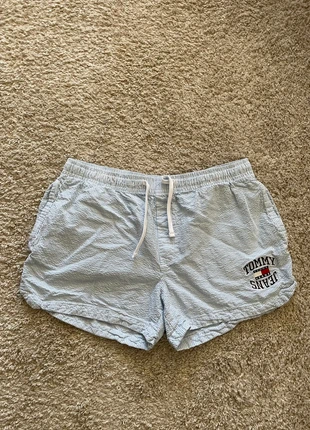 Short Tommy Jeans vichy azul Talla XXL – Estilo retro años 2000 con logo bordado, marque: Tommy Jeans, état: Très bon état, taille: XXL, 11,00 €, 12,25 € Protection acheteurs incluse