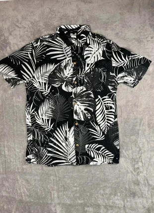 Chemise hawaïenne Vintage coton été manche courte motif palmier - noir blanc - S homme, marque: Vintage Dressing, état: Très bon état, taille: S, 11,00 €, 12,25 € Protection acheteurs incluse