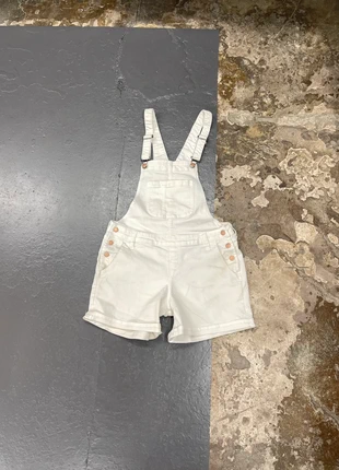 Salopette short USA en jean blanche Old Navy Vintage, marke: Vintage Dressing, zustand: Gut, größe: S / 36 / 8, 10,00 €, 11,20 € beinhaltet Vinted-Käuferschutz Pro