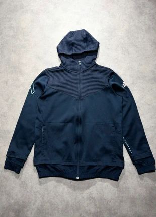 Veste à capuche Full Zip Adidas bleu marine - 100% polyester - Taille S, merk: adidas, staat: Heel goed, maat: S, € 15,00, € 16,45 inclusief Kopersbescherming