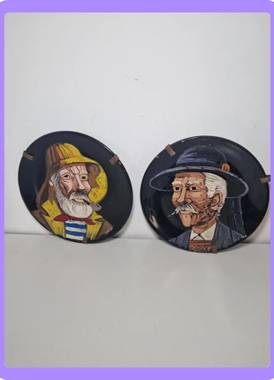 Deux assiettes décorative peinte a la main, marca: Vintage Boutique, estado: Satisfatório, €7.00, €8.05 inclui Proteção do Comprador