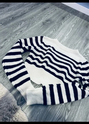 Pulli Pullover Streifen weiß schwarz gr XS / S cropped weich Herbst Winter, brand: Sonstiges, condizioni: Nuovo senza cartellino, taglia: XS / IT 38 / EU 34, €3.00, €3.85 include la Protezione acquisti