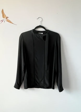 Blouse Sézane noire en soie, taille 36, merk: Sézane, staat: Heel goed, maat: S / 36 / 8, € 35,00, € 37,45 inclusief Kopersbescherming