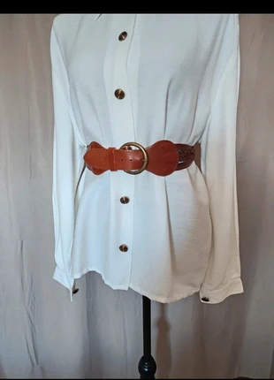 Ceinture en cuir tressé marron Promod taille 90, marque: Promod, état: Très bon état, taille: 90 cm, 6,00 €, 7,00 € Protection acheteurs incluse