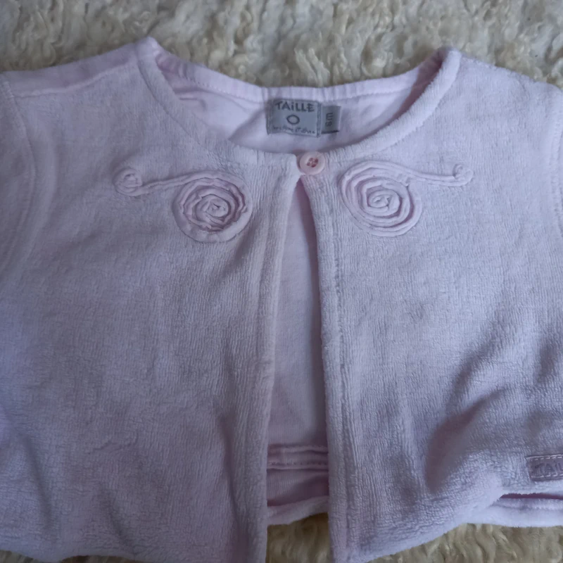 Gilet en velours bolero 6 mois