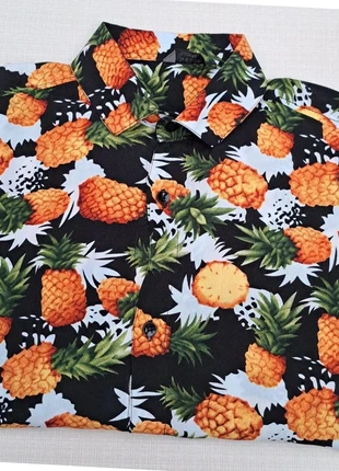 Chemise courte manche Up & Down Hawai motif ananas taille M, merk: Vintage Dressing, staat: Heel goed, maat: M, € 12,99, € 14,34 inclusief Kopersbescherming