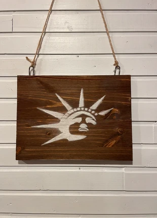 peinture sur bois Statue de la Liberté, marca: unknown, estado: Muy bueno, 52,00 €, 55,30 € Protección al comprador incluida