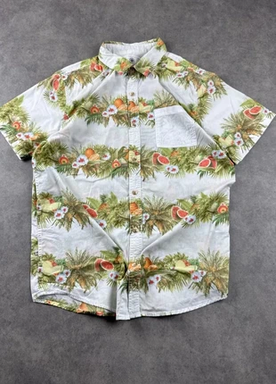 Chemise cintrée blanche hawaïenne à fleur On The Byas taille M homme - CHE0182, marke: On The Byas, zustand: Sehr gut, größe: M, 7,00 €, 8,05 € beinhaltet Vinted-Käuferschutz Pro