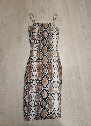 Vestido ajustado midi de estampado serpiente., merk: PrettyLittleThing, staat: Nieuw zonder prijskaartje, maat: S / 36 / 8, € 5,00, € 5,95 inclusief Kopersbescherming
