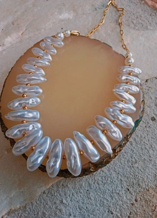 Collier doré perles acier inoxydable neuf, marca: Cesaria Boutique, estado: Muito bom, €10.00, €11.20 inclui Proteção do Comprador