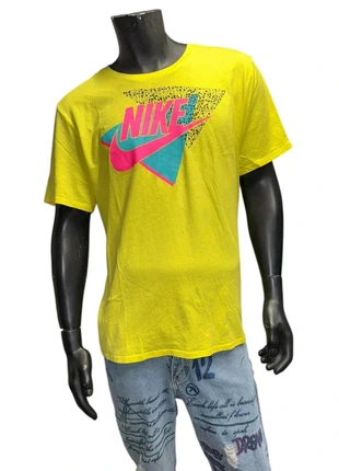Nike – T-shirt rétro années 90 graphique jaune fluo - 100 % coton – Taille XL (FR 52/54), brand: Nike, condition: Very good, size: XL, €19.00, €20.65 includes Buyer Protection