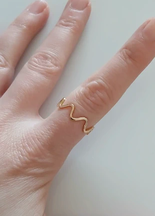 Bague dorée en acier inoxydable tendance, marca: Milë Mila, estado: Muy bueno, tamaño: 18,1 mm Ø / 18,5, 1,00 €, 1,75 € Protección al comprador Pro incluida