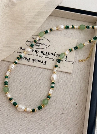 Freshwater pearls green jade beaded necklace, brand: smile pearl, condition: New without tags, £13.80, £15.19 includes Buyer Protection Pro
