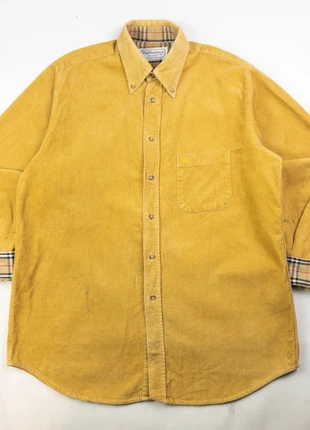 Vintage Burberry Nova Check Cuff Corduroy Long Sleeve Button Up Shirt Size L, brand: Burberry, condition: Good, size: L, £74.95, £79.40 includes Buyer Protection Pro