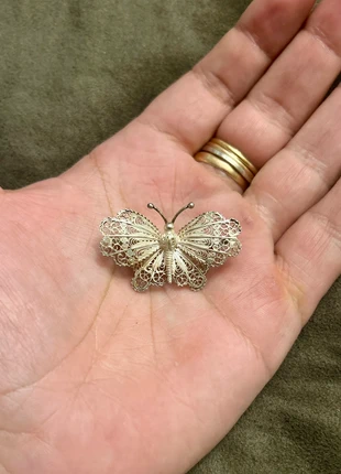 Broche papillon en argent massif filigrané, marque: Argent, état: Très bon état, 32,50 €, 34,83 € Protection acheteurs (Pro) incluse