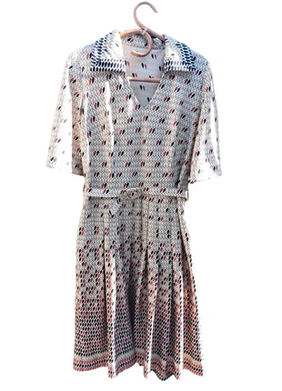 Robe rétro imprimée vintage authentique 60/70 taille 38/40, marque: Vintage, état: Très bon état, taille: M / 38 / 10, 45,00 €, 47,95 € Protection acheteurs incluse