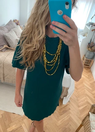 Vestido canalé esmeralda Zara – Talla M, merk: Zara, staat: Nieuw zonder prijskaartje, maat: M / 38 / 10, € 18,00, € 19,60 inclusief Kopersbescherming