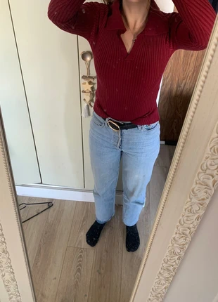 Pull col V bordeaux + beige, marca: Shein, estado: Muy bueno, tamaño: S / 36 / 8, 2,00 €, 2,80 € Protección al comprador incluida