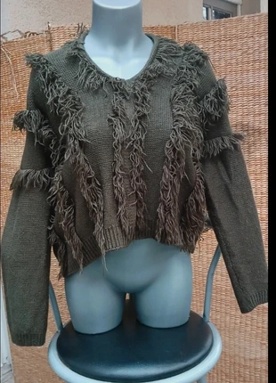 Pull col V asymétrique et des franges ° Vintage | Boho | Hippie °, marque: Made In Italy, état: Très bon état, taille: M / 38 / 10, 8,00 €, 9,10 € Protection acheteurs incluse
