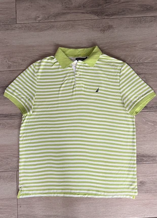 Nautica Men’s Green & White Striped Polo Shirt – Size L, marca: Nautica, estado: Muy bueno, tamaño: L, 10,00 €, 10,50 € Protección al comprador incluida