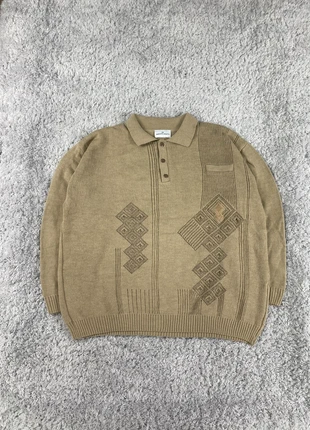 Buttoned neck geometrical pattern boxy fit init sweater vintage, marque: Vintage Dressing, état: Très bon état, taille: XL, 13,00 €, 14,35 € Protection acheteurs incluse