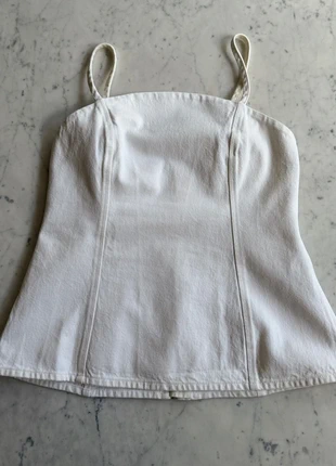 Top Cos en jeans blanc, marque: COS, état: Très bon état, taille: L / 40 / 12, 14,00 €, 15,40 € Protection acheteurs incluse