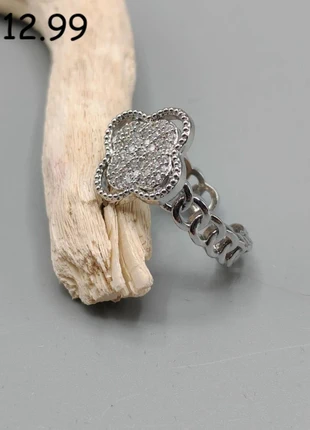 Bague ajustable argenté trèfle plaqué or blanc 2045 à 12.99€, estado: Muy bueno, tamaño: Ajustable, 12,99 €, 14,34 € Protección al comprador Pro incluida